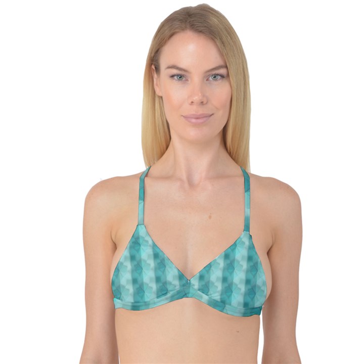 Geometric Design 14 Reversible Tri Bikini Top