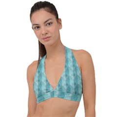 Geometric Design 14 Halter Plunge Bikini Top