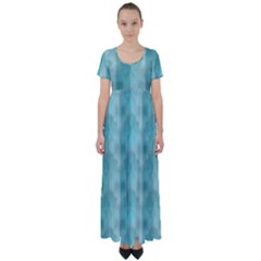 Geometric Design 14 High Waist Short Sleeve Maxi Dress