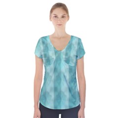 Geometric Design 14 Short Sleeve Front Detail Top