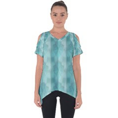 Geometric Design 14 Cut Out Side Drop T-shirt