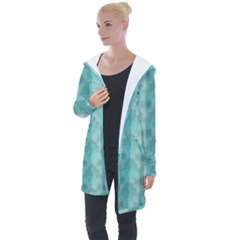 Geometric Design 14 Longline Hooded Cardigan