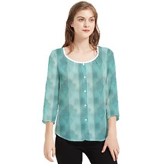 Geometric Design 14 Chiffon Quarter Sleeve Blouse