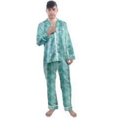 Geometric Design 14 Men s Long Sleeve Satin Pajamas Set