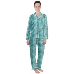 Geometric Design 14 Women s Long Sleeve Satin Pajamas Set