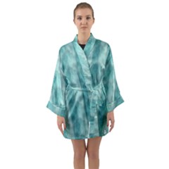 Geometric Design 14 Long Sleeve Satin Kimono