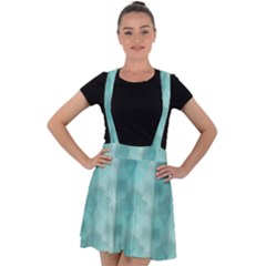 Geometric Design 14 Velvet Suspender Skater Skirt