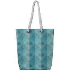 Geometric Design 14 Full Print Rope Handle Tote (small)