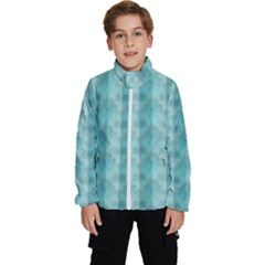 Geometric Design 14 Kids  High Neck Windbreaker