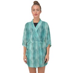 Geometric Design 14 Half Sleeve Chiffon Kimono