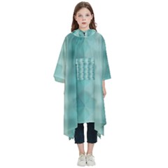 Geometric Design 14 Kids  Hooded Rain Ponchos