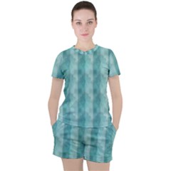 Geometric Design 14 Women s T-shirt And Shorts Set