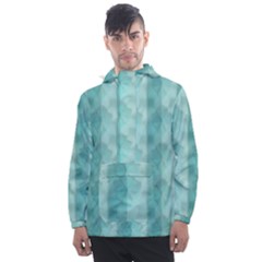 Geometric Design 14 Men s Front Pocket Pullover Windbreaker