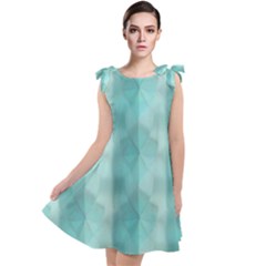 Geometric Design 14 Tie Up Tunic Dress