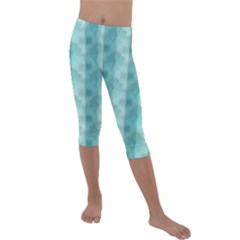 Geometric Design 14 Kids  Lightweight Velour Capri Leggings 