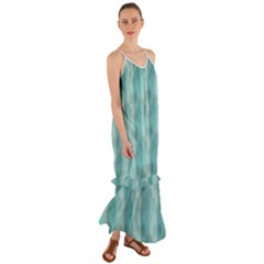 Geometric Design 14 Cami Maxi Ruffle Chiffon Dress