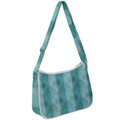 Geometric Design 14 Zip Up Shoulder Bag