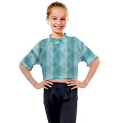 Geometric Design 14 Kids Mock Neck T-shirt