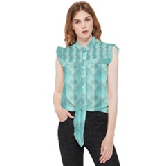 Geometric Design 14 Frill Detail Shirt