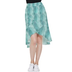 Geometric Design 14 Frill Hi Low Chiffon Skirt