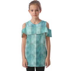 Geometric Design 14 Fold Over Open Sleeve Top