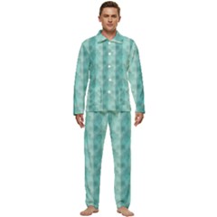 Geometric Design 14 Men s Long Sleeve Velvet Pocket Pajamas Set