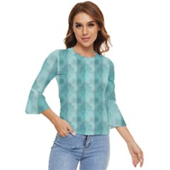 Geometric Design 14 Bell Sleeve Top