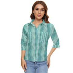 Geometric Design 14 Women s Quarter Sleeve Pocket Shirt