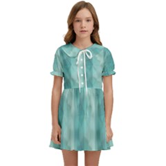 Geometric Design 14 Kids  Sweet Collar Dress