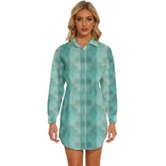 Geometric Design 14 Womens Long Sleeve Shirt Dress