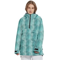 Geometric Design 14 Women s Pullover Zip Ski And Snowboard Waterproof Breathable Jacket