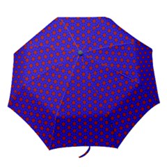 Blue Pattern Red Texture Folding Umbrellas