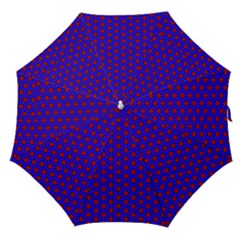 Blue Pattern Red Texture Straight Umbrellas