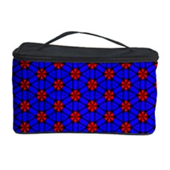 Blue Pattern Red Texture Cosmetic Storage Case