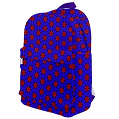 Blue Pattern Red Texture Classic Backpack