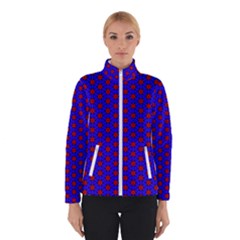 Blue Pattern Red Texture Women s Bomber Jacket