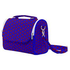 Blue Pattern Red Texture Satchel Shoulder Bag