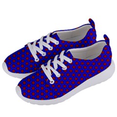 Blue Pattern Red Texture Women s Lightweight Sports Shoes