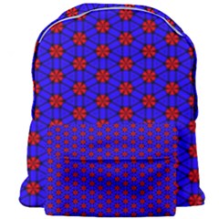 Blue Pattern Red Texture Giant Full Print Backpack