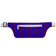 Blue Pattern Red Texture Active Waist Bag