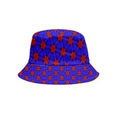 Blue Pattern Red Texture Bucket Hat (kids)