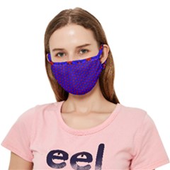 Blue Pattern Red Texture Crease Cloth Face Mask (adult)