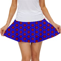 Blue Pattern Red Texture Women s Skort