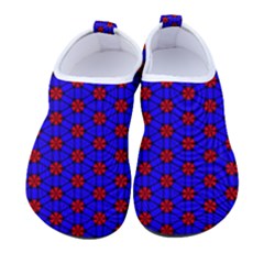 Blue Pattern Red Texture Women s Sock-style Water Shoes