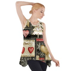 Christmas Reindeer Side Drop Tank Tunic