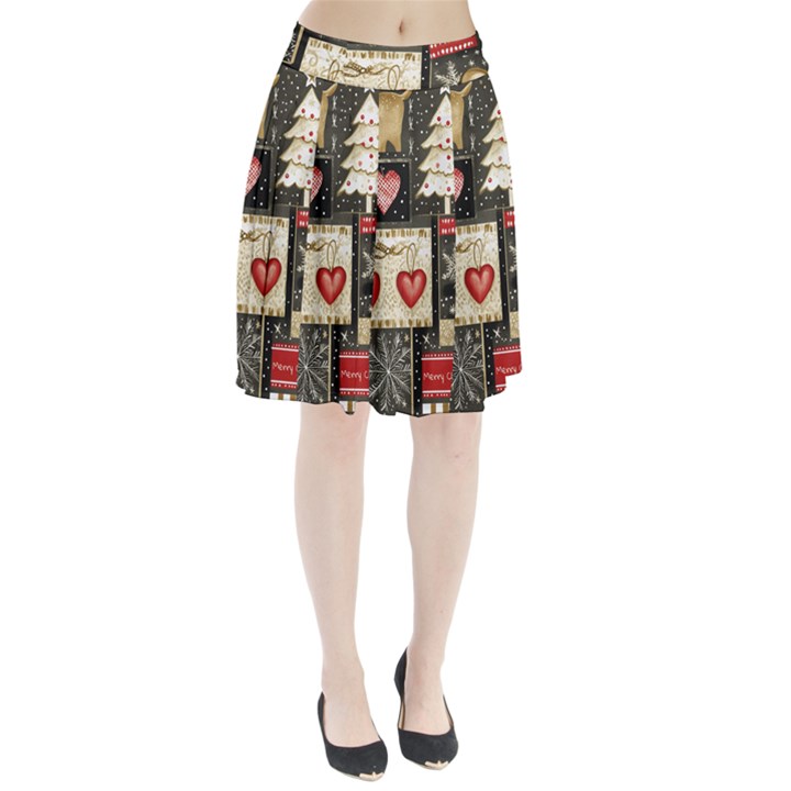 Christmas Reindeer Pleated Skirt