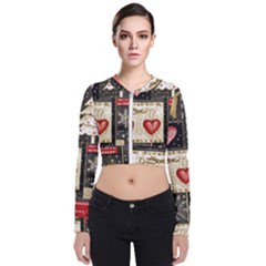 Christmas Reindeer Long Sleeve Zip Up Bomber Jacket