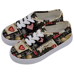 Christmas Reindeer Kids  Classic Low Top Sneakers