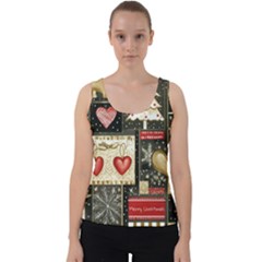 Christmas Reindeer Velvet Tank Top