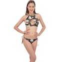 Christmas Reindeer Cross Front Halter Bikini Set View1